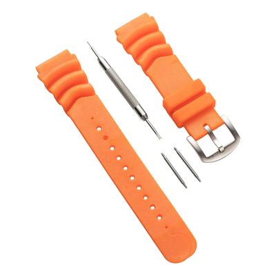 Часы с ушками Ширина Уретановый Сменный Серебряный Корпус Пружины Diver Solar Подлинный Подарок на День [JMW TOKYO] Ремешок, 22 мм, Браслет, Браслет, Ремешок, Оранжевый,