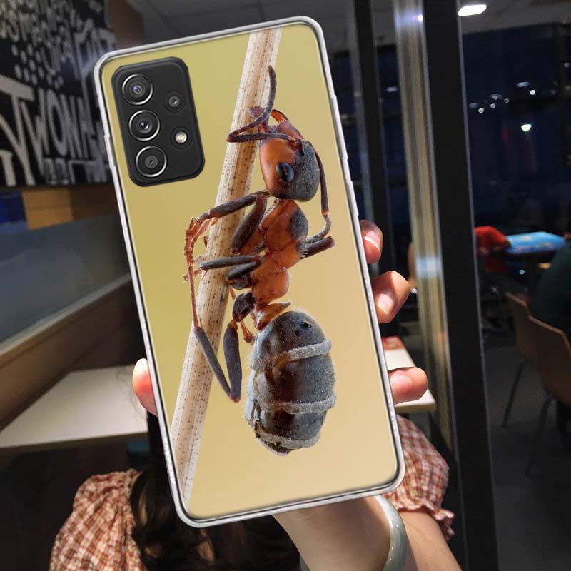 Красные огненные муравьи, Рабочие муравьи Чехол для телефона для Samsung A54 A57 A37 A17 A14 A15 A12 A24 A34 A55 A35 A25 A52S A07 A05S A04S A22 A32 A72