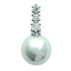 [M5579] - Silver Pendant 'Sissi' Silver White (rhodium-plated) - 8 Mm Pearl