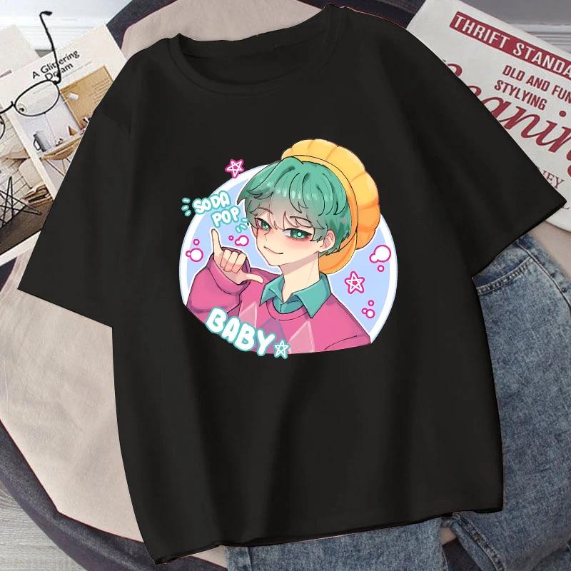 KPop Demon Hunters Child T-shirt Anime Character Print Short Sleeve Tees Girls' Summer Casual Tops Kids Birthday Gifts