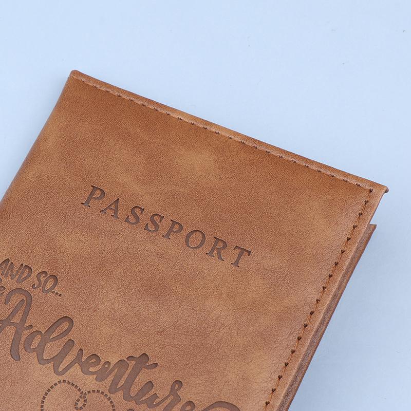 Pu Leather Card Case Cover Unisex Simple Passport Cover World Thin Slim Travel Passport Holder Wallet Gift