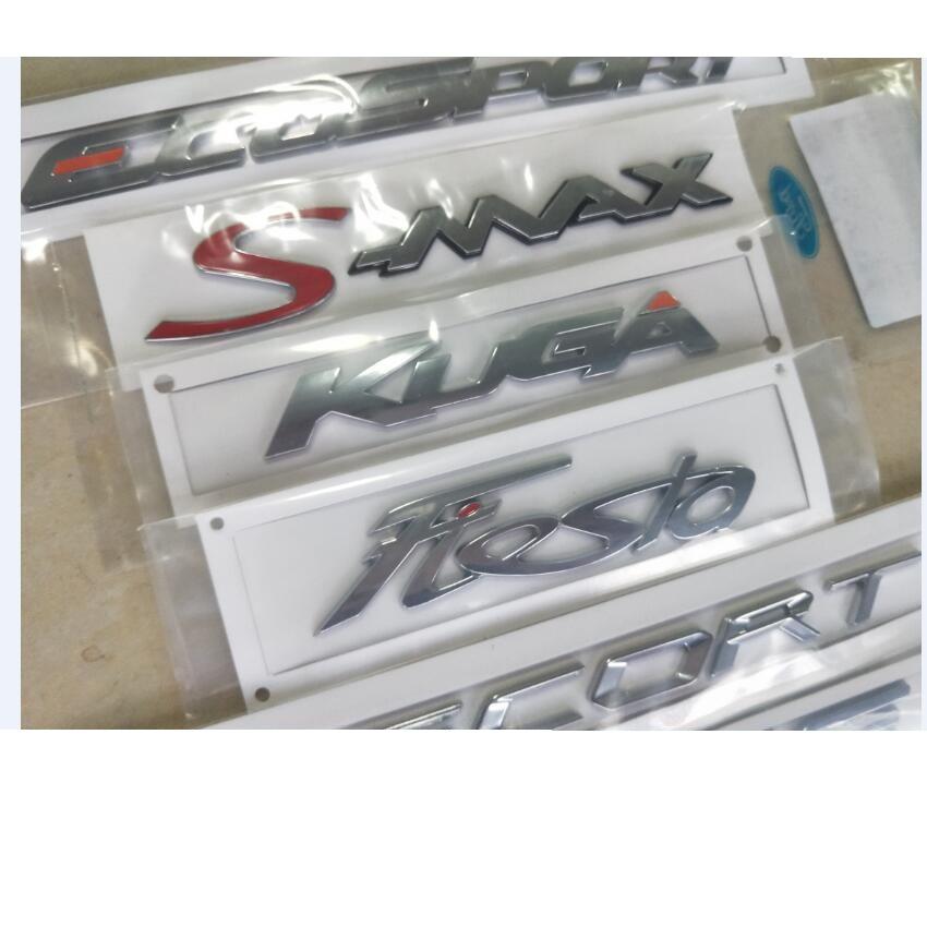 XXUI3 Chrome Trunk Letters for Ford EcoSport S-MAX C-MAX KUGA Fiesta ESCORT EDGE TITANIUM Emblem ECOBOOST 4WD Emblems Badges