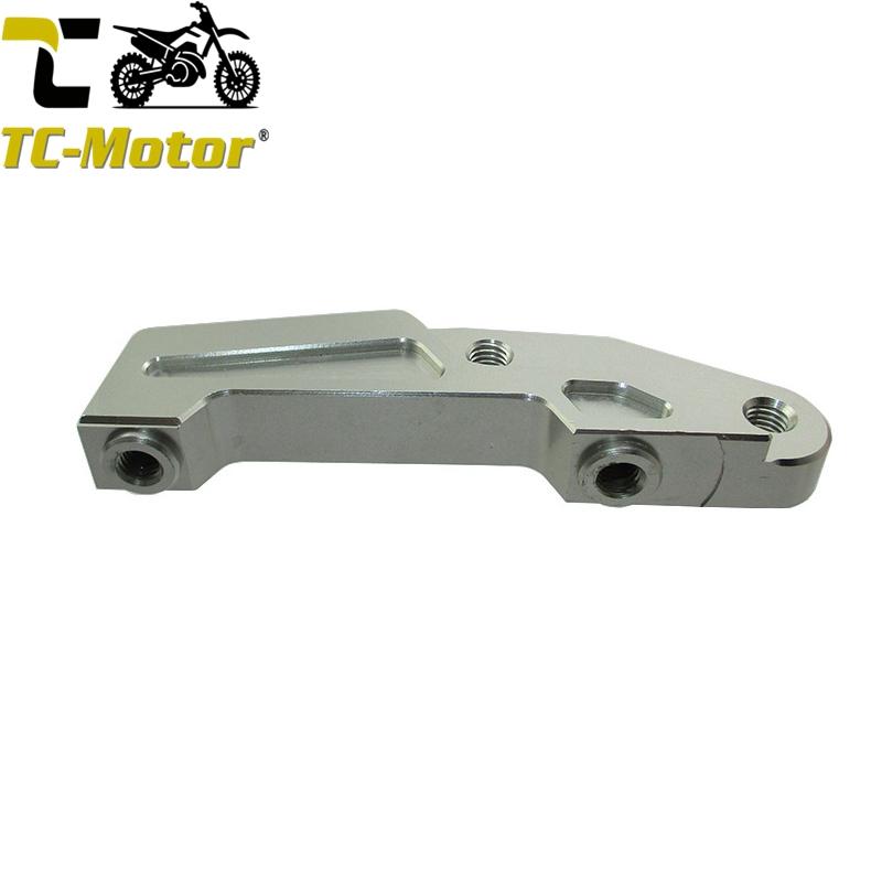 TC-Motor Silver 4 Pistons Brake Caliper Adapter For Pit Dirt Bike Motard Racing Marzocchi Forks With 200 Or 210mm Disc Brake