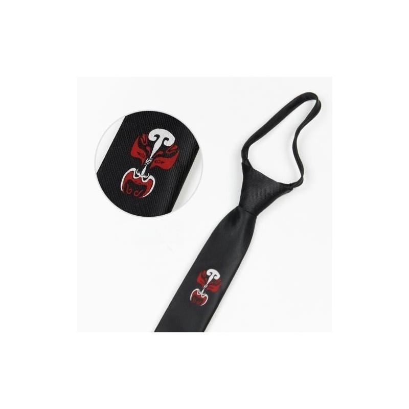 Вышитый галстук с тигром для детей из полосатой шерсти для школы или повседневной носки