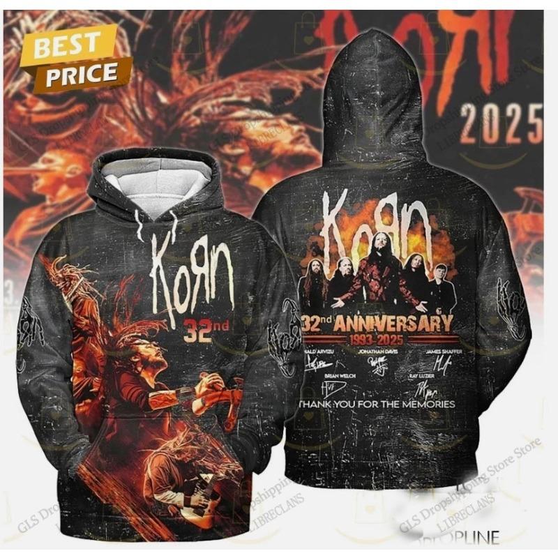Rock Band Korn Тур 3D Печать Худи Мужские Женские Мода Рок Хип-Хоп Худи Толстовка Одежда для Взрослых Masculina Sudadera