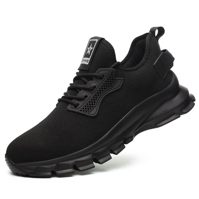 Защитная обувь, мужская обувь со стальным носком, противоударная мужская рабочая обувь, кроссовки, легкая, устойчивая к проколам, неразрушимая обувь