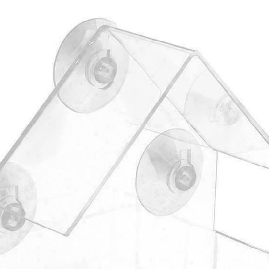 House Shape Bird Feeder with Suction Cup Acrylic Food Case Hummingbird Feeder Pet Supplies