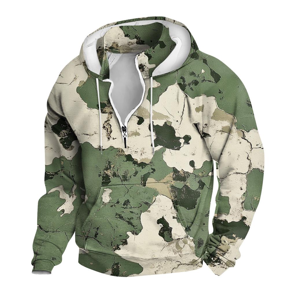 Spring And Autumn Men's Standing Collar Sweatshirt Is Outdoor Casual Sweaters Tops