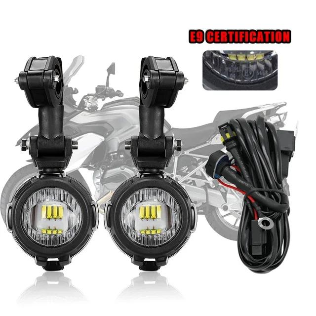 Мотоциклетные фары LED Дополнительные фары BMW R1200GS F800GS ADV Yamaha MT07 MT09 CRF1000L Africa Twin Kawasaki Противотуманные фары