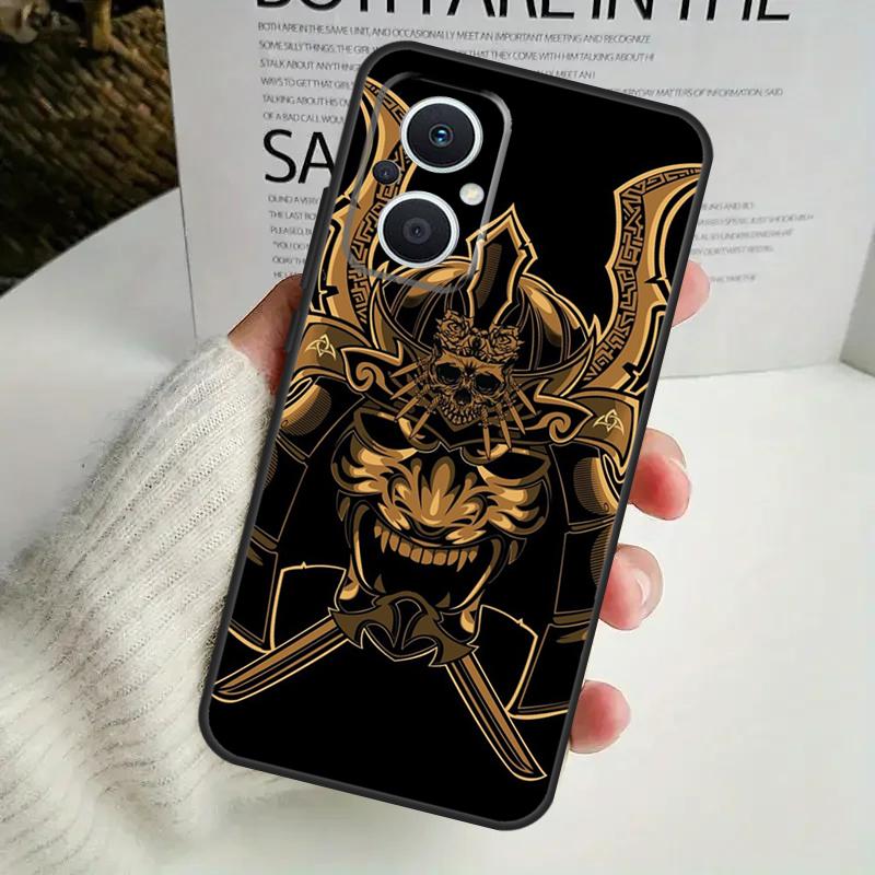 Чехол для телефона Самурайская маска Демон Для OPPO Reno 8 7 Lite 8T 11 12 13 14 14F 10 Pro OPPO Find X8 X6 X5 X9 Pro