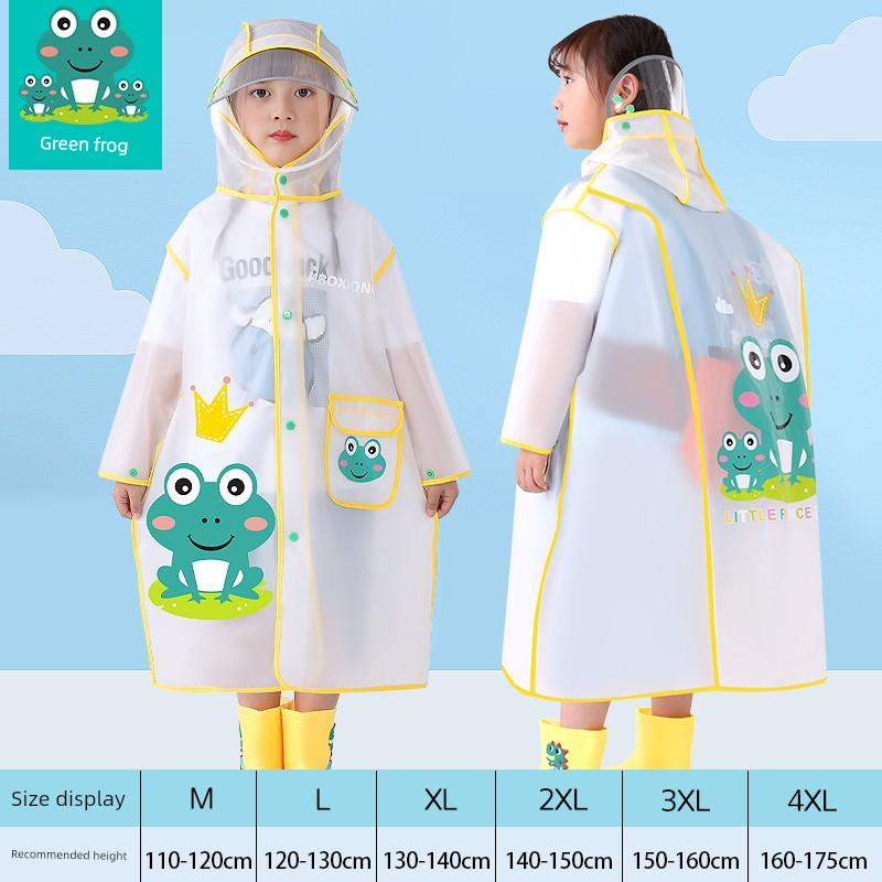 Children's Raincoat for Boys and Girls, Suitable for Primary and Secondary School Students, with a Dedicated Backpack Area, Full-Length