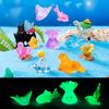 Mini Luminous Marine Animal Figurine Cartoon Dolphins Sea Lions Turtles Octopuses Corals Micro Landscape Fish Tank Ornaments
