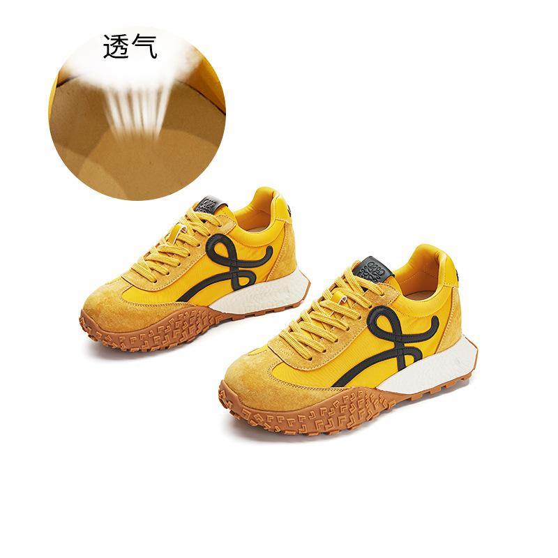 Внутреннее увеличение высоты 3 см кожаные туфли Форрест Гамп 2025 весна новая толстая подошва увеличение высоты ретро спортивная обувь повседневная обувь для папы