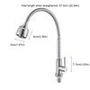 Rotatable Kitchen Faucet Adjustable Mode Universal Single Cold Water Faucet Deck Mounted Stainless Steel Kitchen Water Tap