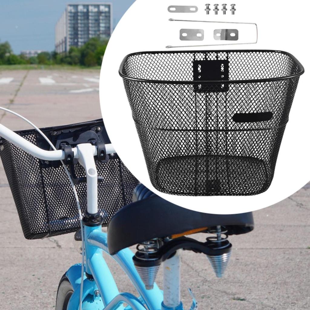 Корзина для хранения велосипеда спереди, металлическая, для горных шоссейных велосипедов