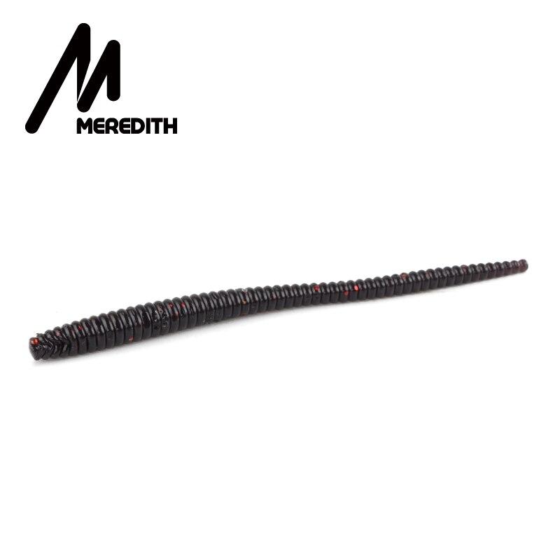 MEREDITH Червь Мягкая приманка для форели 60 мм/0,4 г 50 шт. и 80 мм/1,12 г 20 шт. Медленно тонущая для щуки, окуня JXC06