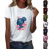 Women's Round Neck Printed Short-sleeved T-shirt Top
