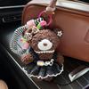 Cute Cartoon Puffy Skirt Little Bear Keychain Soft Bag Charm Trend Plush Doll  Pendant  Bag Pendant