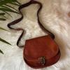 Top Grain Vintage Leather Bag's Women Satchel Saddle Messenger Crossbody Purse