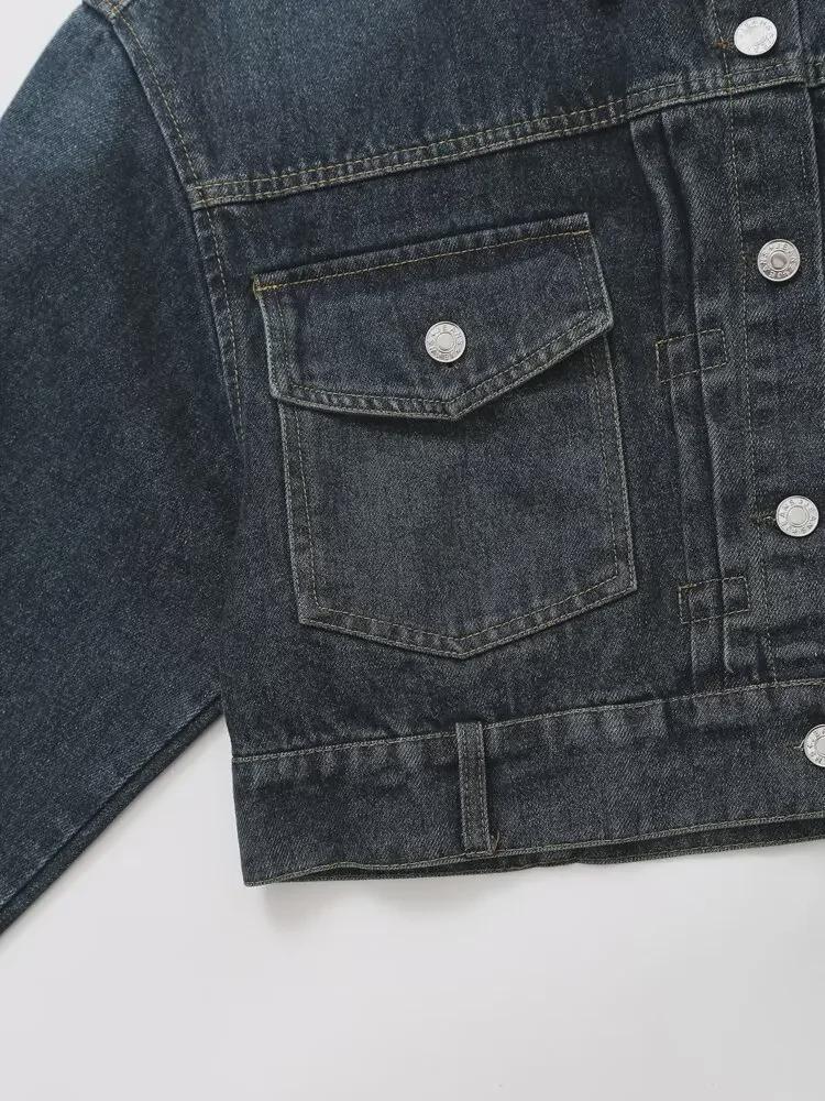 Женская модная джинсовая куртка и прямые брюки с высокой талией 8197003 8197002