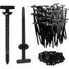 50PCS Nylon Universal Cable Tie Buckles, UV Resistant Automotive Zipper Clips, Self Locking Rivet Zip Ties For Automotive, Office & Household Use
