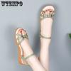 Summer Wedge Heel Sandals Female Flat Student Shoes Comfortable Soft Sole Non-slip All-match Working Pregnant Mother Shoes