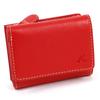 Wallet Embossed That Makes Scratches Less Noticeable PH0635 Stitch 70915 Tri-fold Red/Ivory [Red]