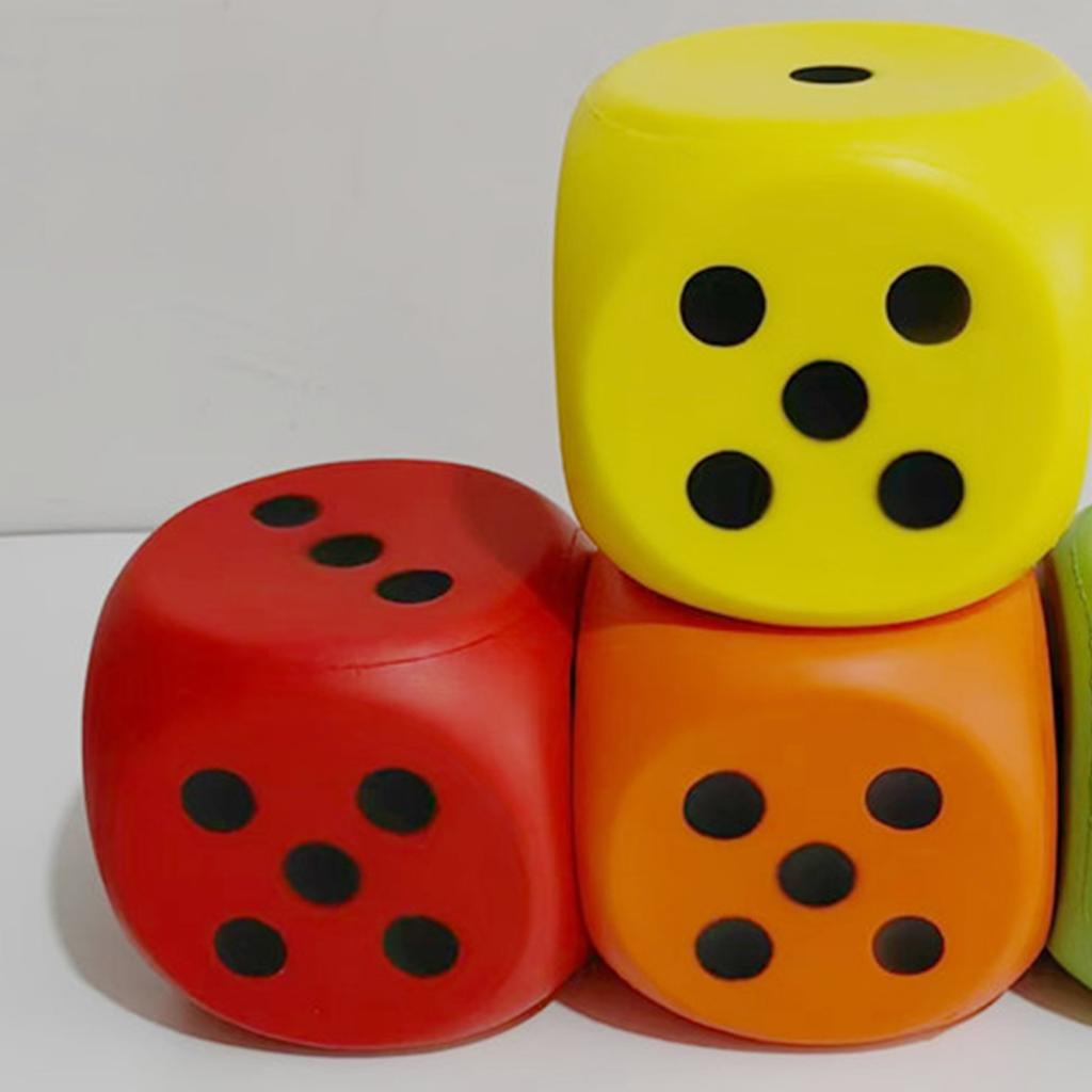 Large Foam Dices Soft Jumbo Dot Dices Learning 6 Sided 6 Inch Foam Dices Giant Dices Educational Toy for Stress Relief