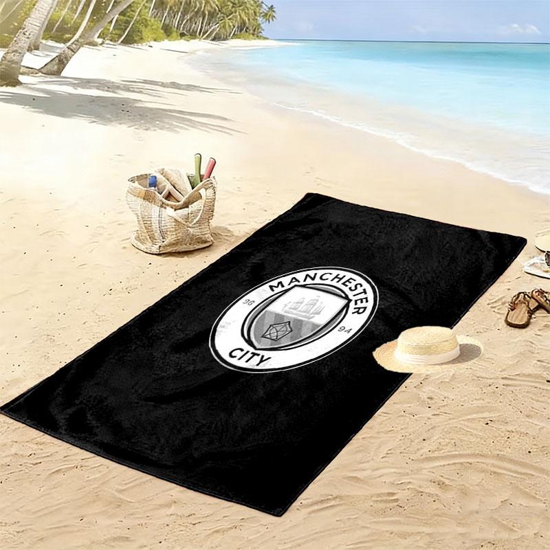 Loud MCFC Chants Print Beach Towel, Large Soft Quick Dry Towel for Beach Camping Swimming
