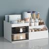 Desk Makeup Organizer with Drawer Multi Compartments Pen Pencil Card Storage Holder Cosmetic Stationery Storage Box Office Supplies