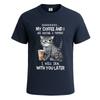 My coffee and i are enjoying a moment tshirt for mens novelty gift tee top