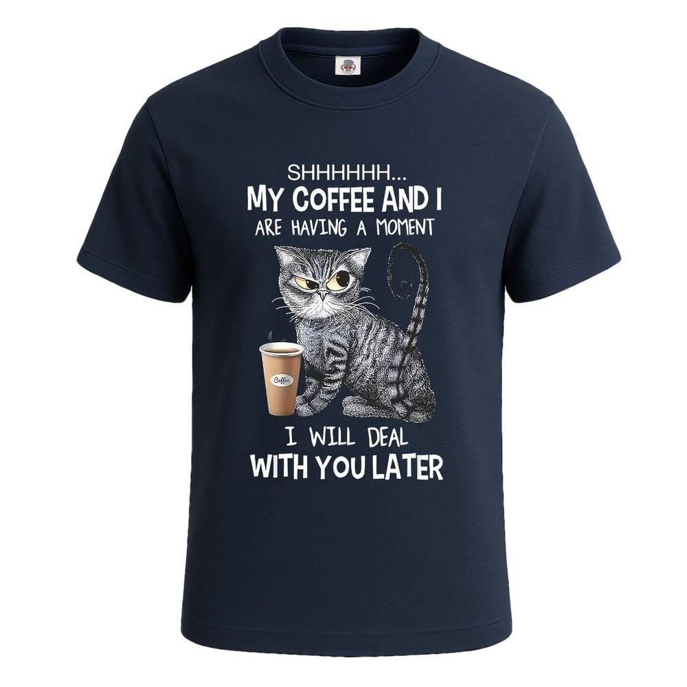 My coffee and i are enjoying a moment tshirt for mens novelty gift tee top