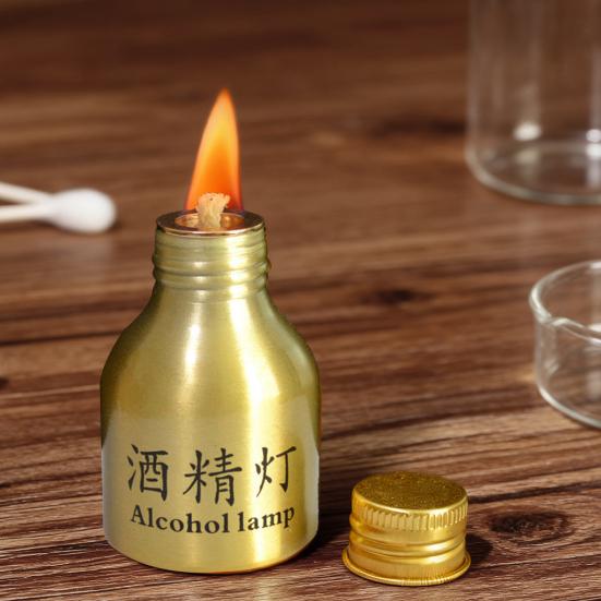 50 мл Алюминиевая с хлопковым фитилем Металлическая крышка Сплав Жидкостная горелка Лампа Сверхмощная Портативная Лабораторная Мини