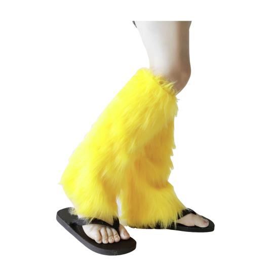 Faux Fur Fuzzy Leg Warmer for Women Girls Soft Plush Furry Boot Covers Winter Warm Boot Cuff Sleeves for Party Costume