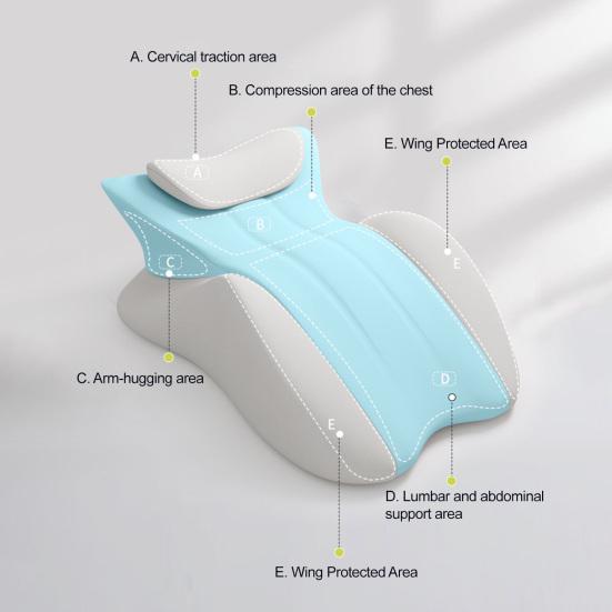 Подушка для ягодиц для пар Многопозиционная подушка для тела Подушки из пены с памятью для поддержки обнимания для спящих на боку и животе Клиновидная подушка для коррекции осанки