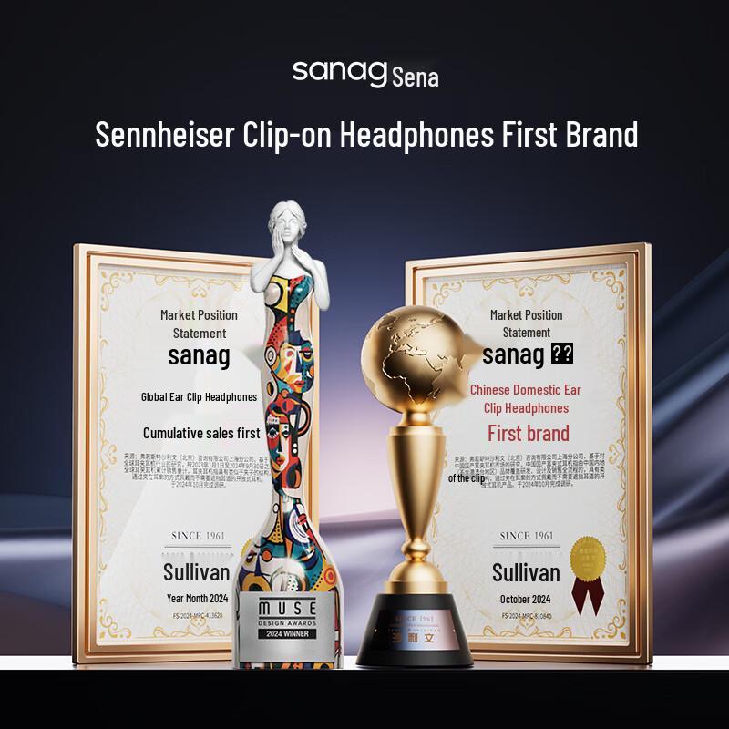 SANAG S6S Ultra Открытые Bluetooth-наушники-клипсы для спорта с ИИ-переводчиком