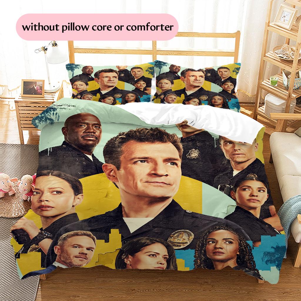 Постельное белье с узором «Новичок» Домашний декор Подарок на день рождения (1 пододеяльник + 2 наволочки, без наполнителя)