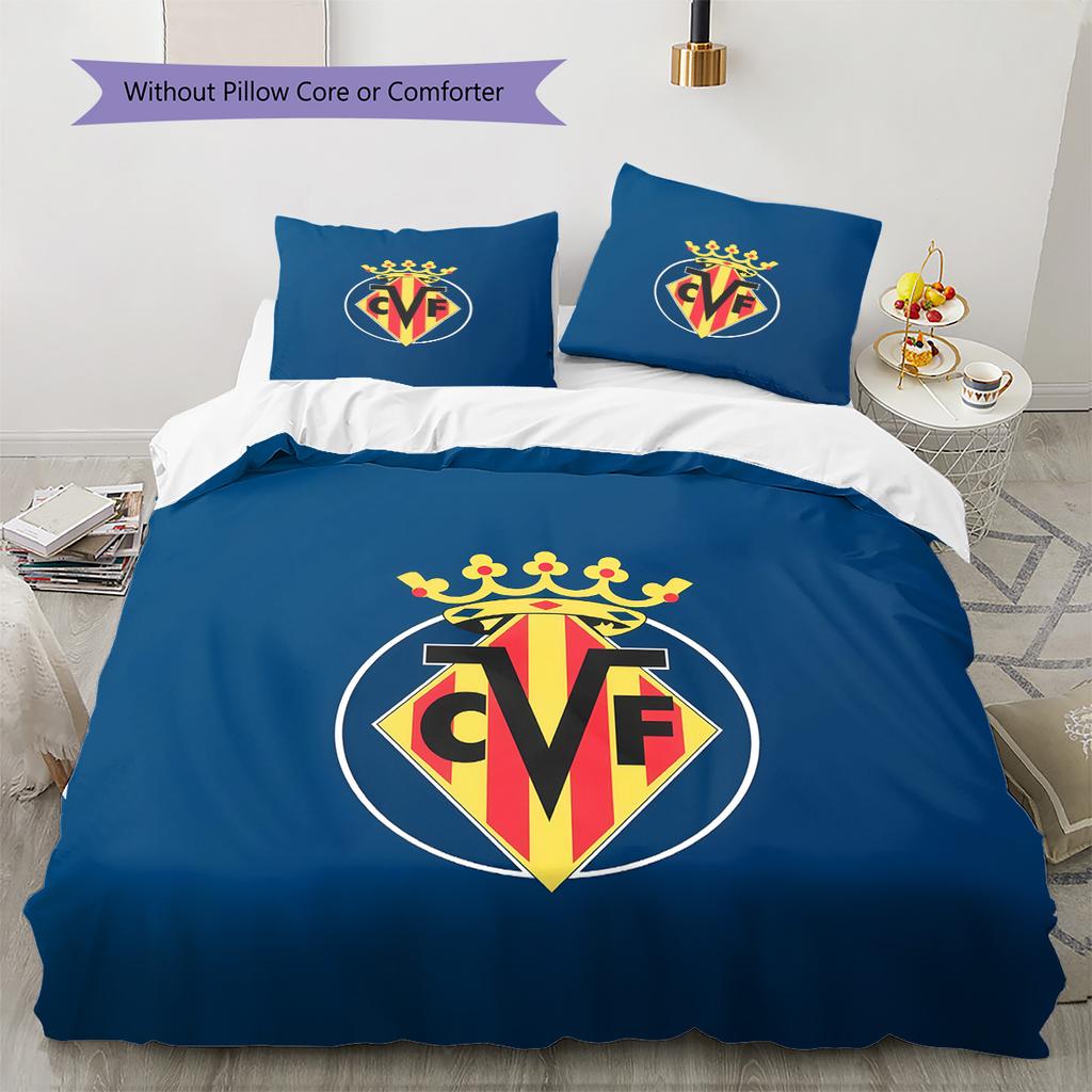 Villarreal Pattern Bedding Quilt Set Home Decoration Gift (1 * duvet cover + 2 * pillowcase without core)