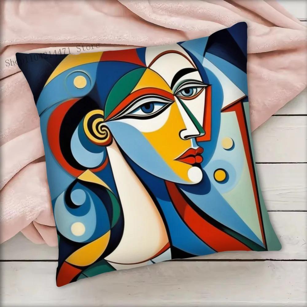 1Pc Picasso Famous Paintings Art Pillow Case Square Bedroom Sofa Leisure Comfort Cushion Car Living Room Home Decoration