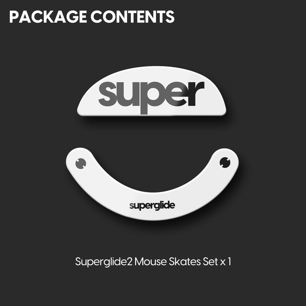 Superglide2 Mouse Feet for Pulsar Xlite V2Xlite V2mini Wireless [Tempered Glass, Rounded Edges, Durable, Low Friction, Super Smooth]