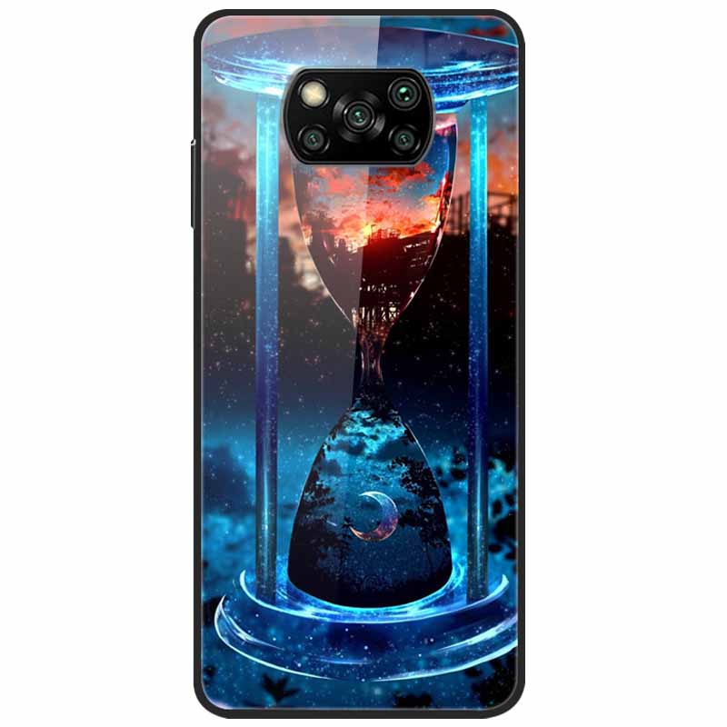 For Poco X3 Pro Case Fashion Cute Tempered Glass Luxury Coque Covers for Xiaomi Poco X3 NFC Cases PocoX3 X 3 Bumper Protector