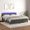 VidaXL Slatted Bed Base with Mattress and LED, Upholstered Bed, Double Bed, Adult Bedroom Interior Bed, 3134532