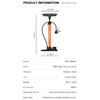 WEST BIKING 160PSI Bike Pump With Gauge Portable Stainless Steel Bike Pump Schrader Presta Valve Inflator Bike Accessories
