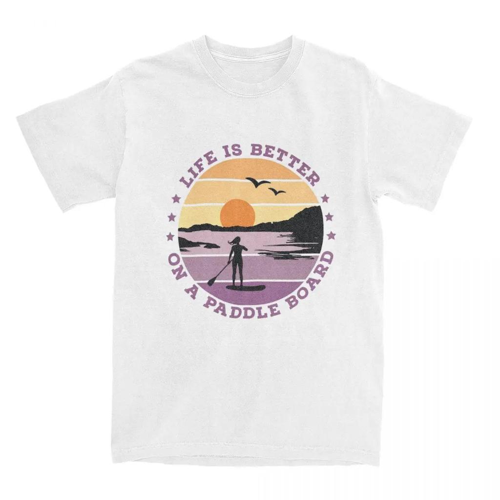 Одежда для SUP-серфинга Футболка Мужская Женская Жизнь лучше на сапборде Винтаж Одежда на все сезоны