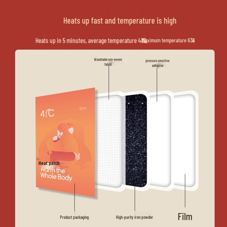 Саморазогревающиеся согревающие пластыри для тела - Термопакеты для защиты от холода, 10 шт.