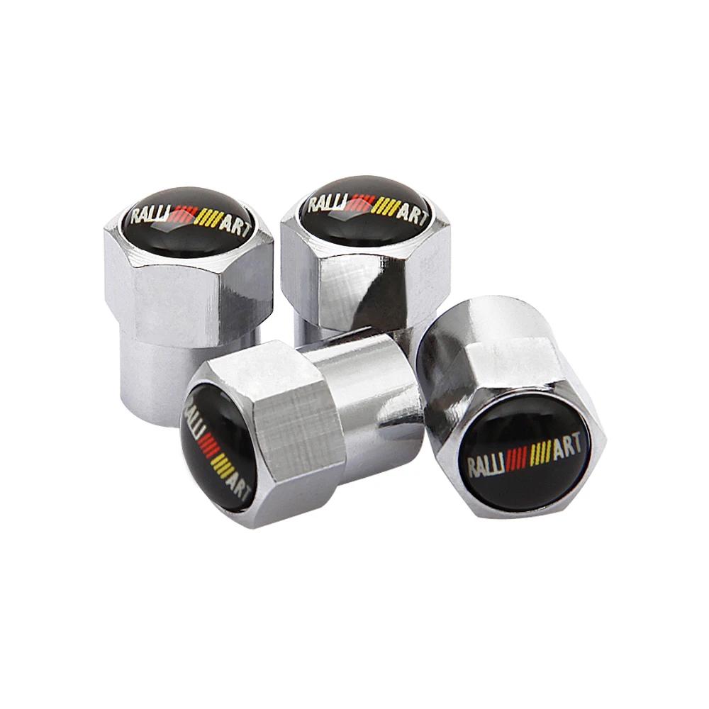 4PCS Alloy Car Tire Valve Caps Wheel Air Cover For Mitsubishi Ralliart ASX Eclipse Galant Mirage Montero EVO Xpander Colt L200