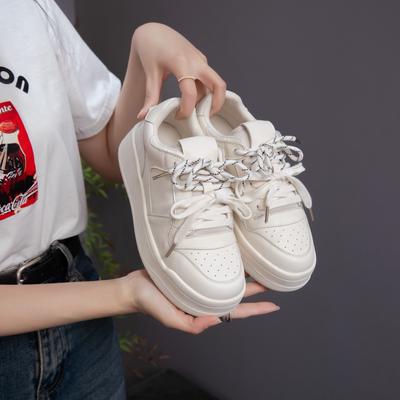 Ретро желтые кеды женские модные новые на толстой подошве универсальные повседневные спортивные туфли