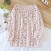2025 New Spring/Summer Women's Pajama Top 100% Pure Cotton Thin Fresh Sweet Home Furnishing Single Piece Long Sleeved Top Ladies
