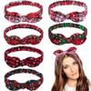 Cotton Fabric Hairring Christmas Snowflake Stripe Elastic Hair Hoop