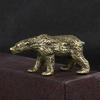 Bear Statue Tea Pet Desktop Bookshelf Decoration Table Centerpieces Brass Ornament Animal Sculpture
